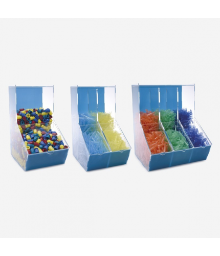 ISOLAB 006.15.002 Dispenser Kutusu - Akrilik - İki Bölmeli
