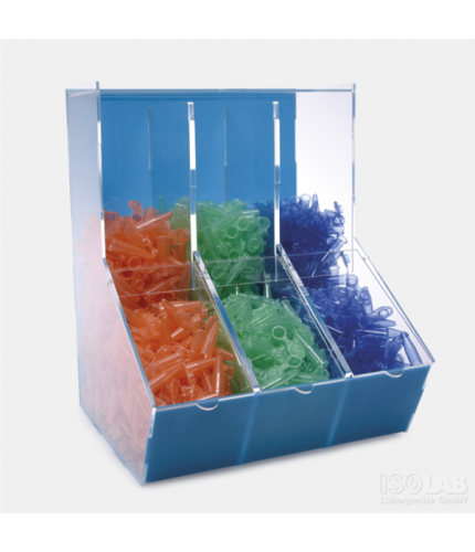 ISOLAB 006.15.003 Dispenser Kutusu - Akrilik - Üc Bölmeli