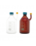 ISOLAB 007.02.004 Yan Boyunlu Amber Cam  Şişe 2000 ml