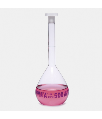 ISOLAB 013.01.051 Balon Joje - Standart - Şeffaf - A Kalite - Grup Sertifikalı - Mavi Skala - 50 ml - NS 14/23