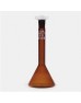 ISOLAB 013.15.050 Balon Joje - Trapezoidal - Amber - A Kalite - Grup Sertifikalı - Mavi Skala - 50 ml - NS 12/21