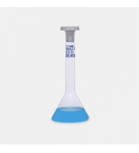 ISOLAB 013.13.001 Balon Joje - Trapezoidal - Şeffaf - A Kalite - Grup Sertifikalı - Mavi Skala - 1 ml - NS 7/16