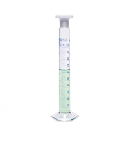 ISOLAB 016.01.901 Mezür - Çalkalama - Hexagonal Cam Tabanlı - A Kalite - Grup Sertifikalı - Mavi Skala - 1000 ml