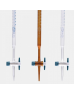ISOLAB 018.01.050 Büret - Düz - Amber - Ptfe Musluklu - As Kalite - Grup Sertifikalı - Beyaz Skala - 50 ml