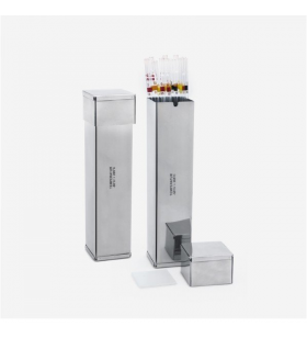 ISOLAB 022.04.001 Pipet Kutusu - Paslanmaz Çelik - 70 x 70 x 210 mm