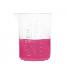 ISOLAB 026.01.050 Beher - P.P - Kısa Form - Kabartma Skala - 50 ml