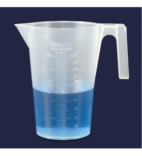 ISOLAB 026.02.901 Beher - Kulplu - P.P - Kısa Form - Kabartma Skala - 1000 ml / 120 °C Sıcaklık Dayanımı