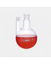 ISOLAB 030.32.250 Balon - Dibi Yuvarlak - 2 Boyunlu - Yan Dişi Şilif - Merkez Boyun : NS 24/29 - Yan Dişi Şilif : NS 19/ 26 - 250 ml