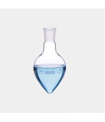 ISOLAB 030.52.100 Balon - Kalp Tipi - Şilifli - Merkez Boyun : NS 29/32 - 100 ml
