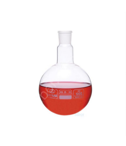 ISOLAB 030.02.052 Balon - Cam - Dibi Yuvarlak - Şilifli - 50 ml - NS 24/29