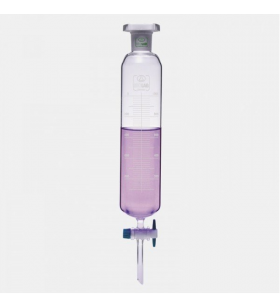 ISOLAB 031.06.250 Ayırma Hunisi - Cam - Silindirik - Dereceli - Ptfe Musluklu - 250 ml
