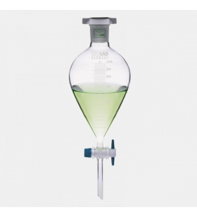 ISOLAB 031.04.050 Ayırma Hunisi - Cam - Konik - Dereceli - Ptfe Musluklu - 50 ml