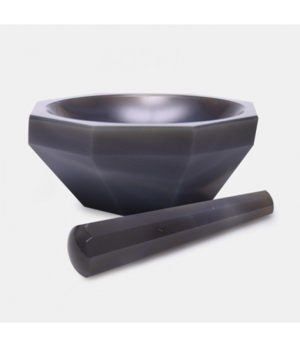 ISOLAB 038.07.100 Havan - Agat - Tokmağı İle - Çap 100 mm - Standart Form