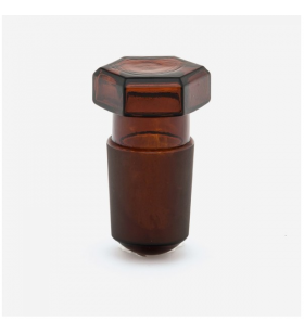 ISOLAB 051.04.003 Tıpa - Cam - Amber - Hexagonal Kapaklı - NS 14/23