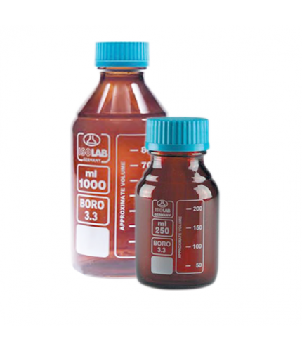 ISOLAB 061.02.905 Şişe - Borosilikat Cam - Amber - Vidalı Kapaklı - 5000 ml