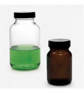 ISOLAB 061.10.901 Şişe - Geniş Boyunlu - Nötr Cam - Şeffaf - 1000 ml - GL55 / 1 Adet