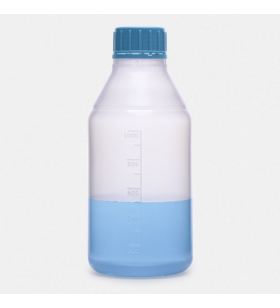 ISOLAB 061.15.902 Polipropilen Şişe - ISO - Vida Kapaklı - Orta Boyun - P.P - Şeffaf - Non Steril - 2000 ml / 50 Adet