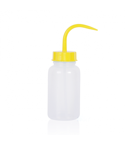 ISOLAB 062.09.05Y Piset - Geniş Boyun - P.E. - 500 ml - Sarı Kapak