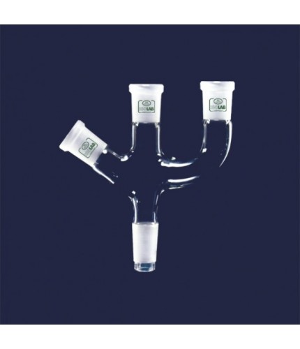 ISOLAB 065.44.005 Adaptör - 3 Boyunlu - Açılı Ve Paralel - Dişi Şilif : NS 29/32 - Erkek Şilif : NS 29/32 - Açılı Ve Paralel Dişi Şilif : NS 29/32