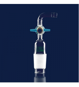 ISOLAB 065.25.029 Adaptör - Eğimli - Musluklu - Çap 10 mm - Erkek Şilif : NS 29/32